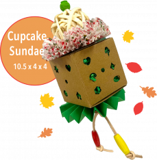 Holiday Cupcake Sundae! Parrot Toy-For Small to Medium Birds